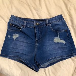 Billabong Distressed Blue Denim Shorts